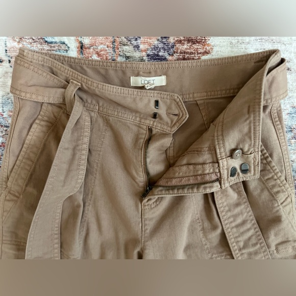 Loft Petite Tie Waist Straight Pants - Picture 6 of 6